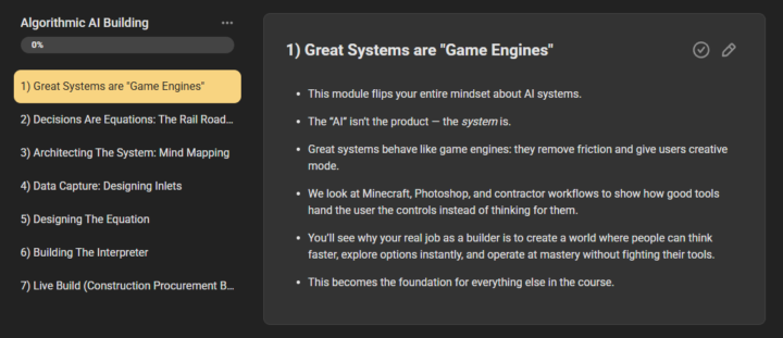 Algorithmic Building Course Dropping Soon