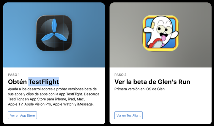 Testing de Glen en TestFlight