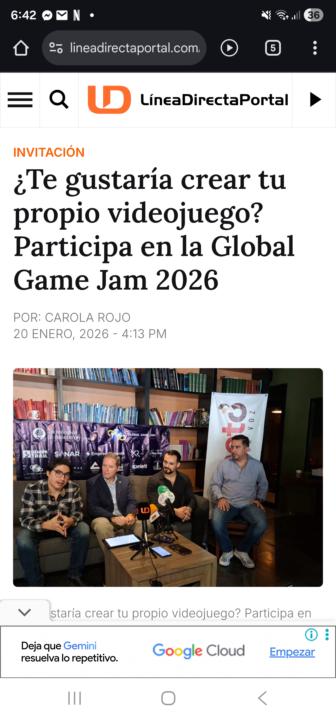 Medios de comunicación GGJ 2026 Culiacán