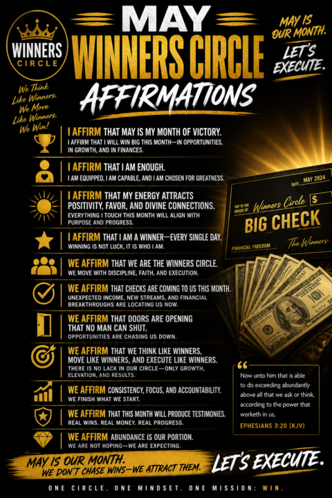 🔥Month of May Affirmations for Winners Circle*