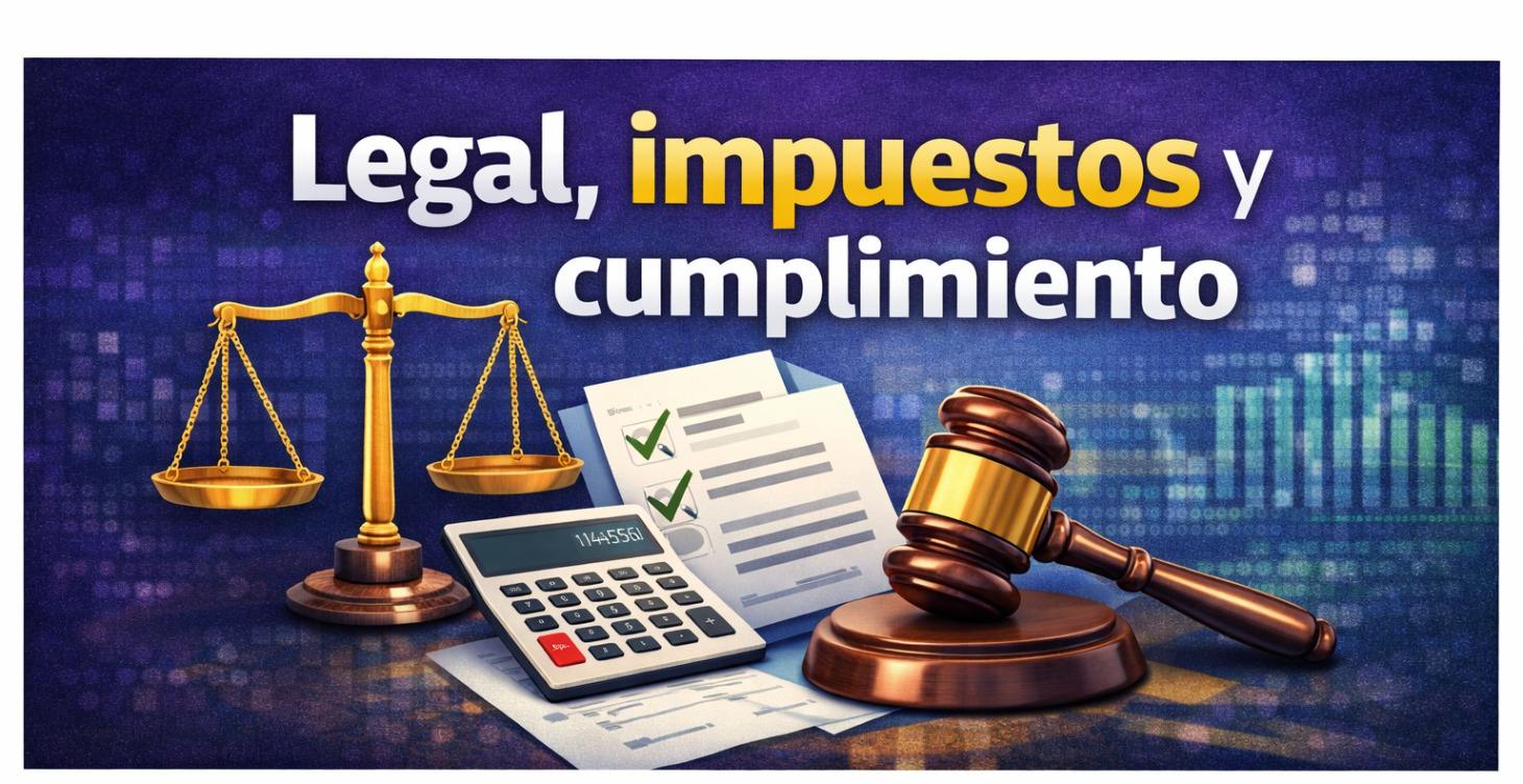 Legal, impuestos y cumplimiento