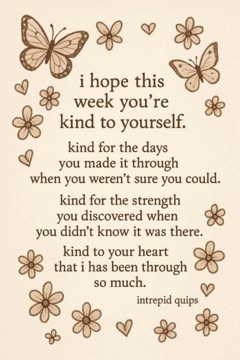 Be kind to yourself