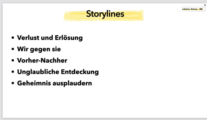 Storytelling Bestandteile