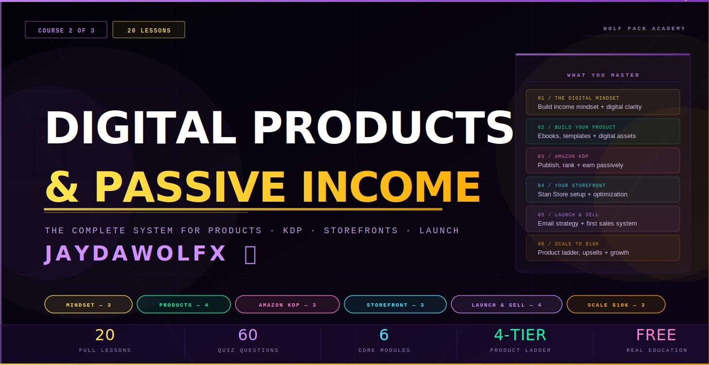 Digital Products & Passive Income