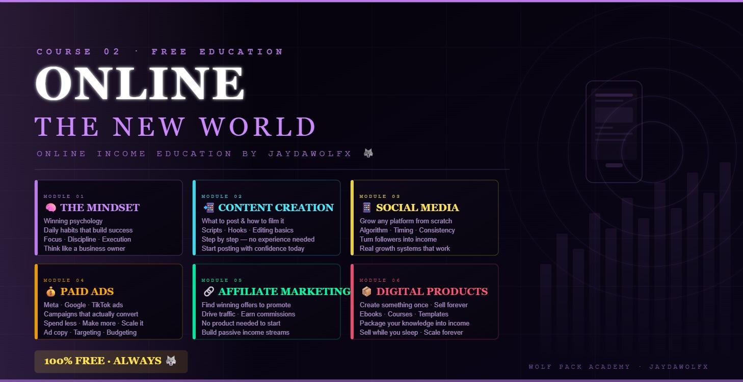 ONLINE — THE NEW WORLD 🐺 JAYDAWOLFX