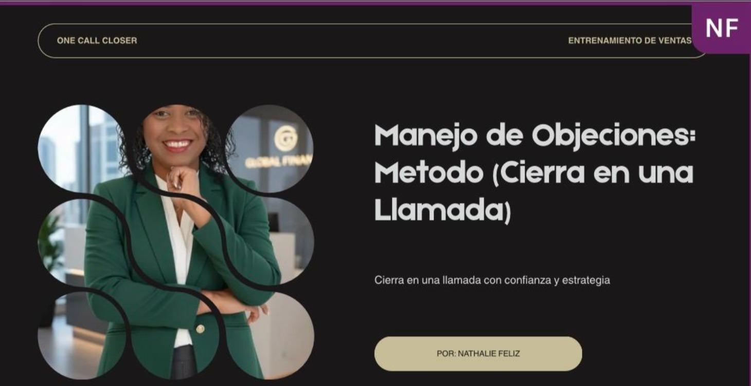 Metodo cierra en una llamada Nathalie Feliz