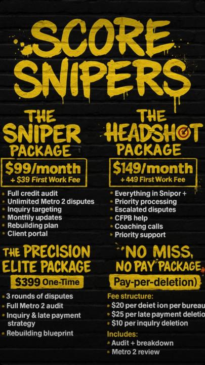 Score Sniper Packages