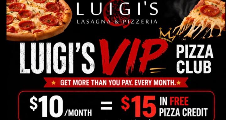 🍕Luigi's VIP Pizza Club