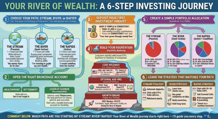 Getting Started: 🌊 6 Steps to Investing in the Stock Market + Infographic