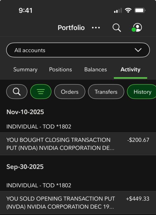 1st successful trade