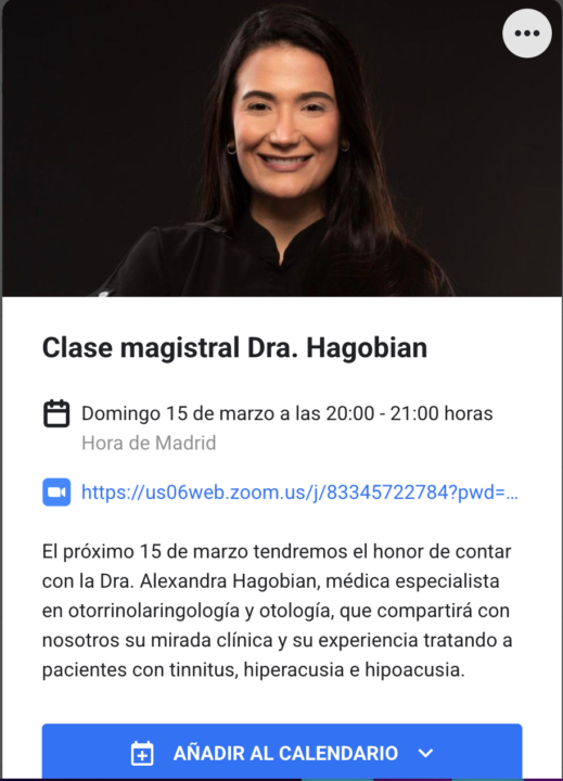 ✨ Masterclass especial en la Academia Tinnitus Calm