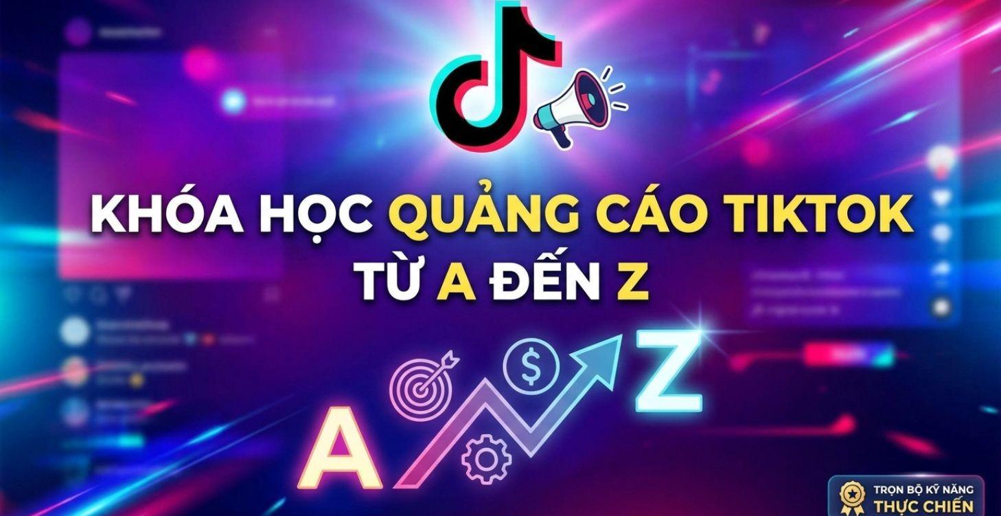 KHÓA HỌC CHẠY QUẢNG CÁO TIKTOK  TỪ A ĐẾN Z