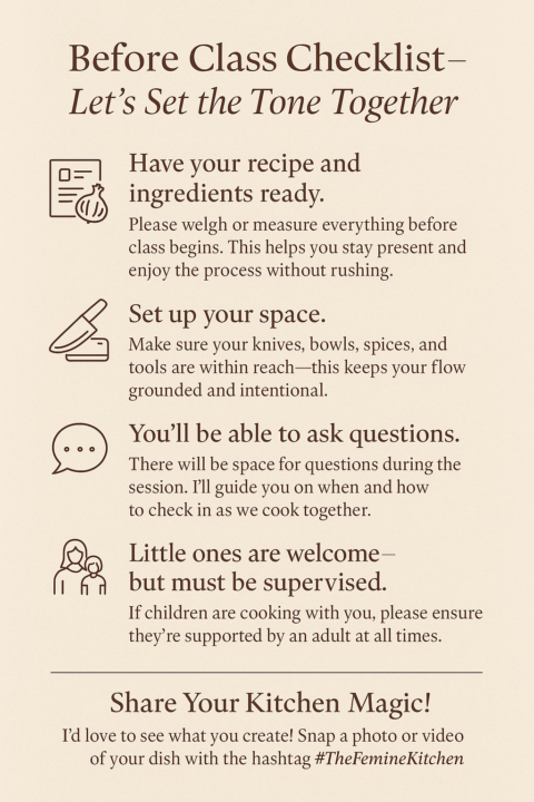 Before Class Checklist – Let’s Set the Tone Together