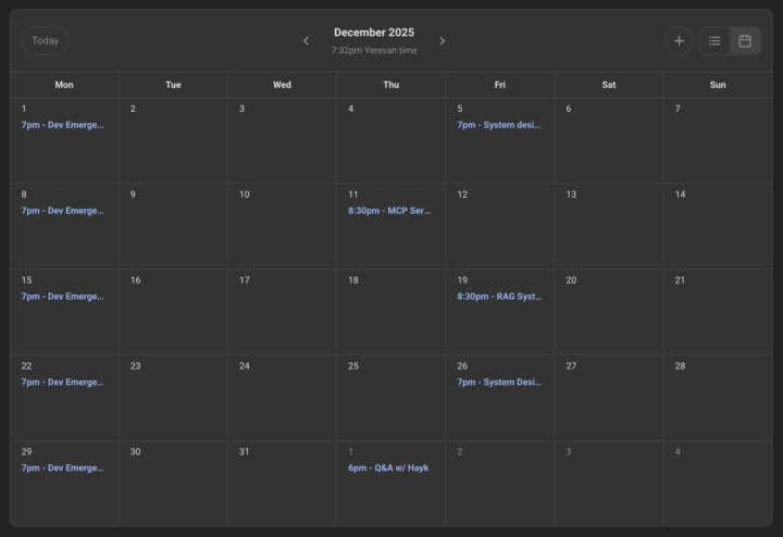 December group call updates