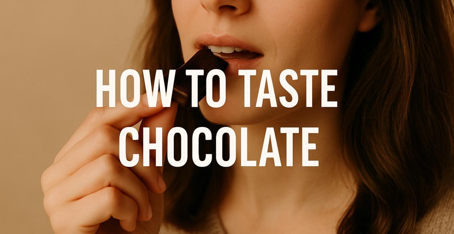How to taste chocolate, properly.