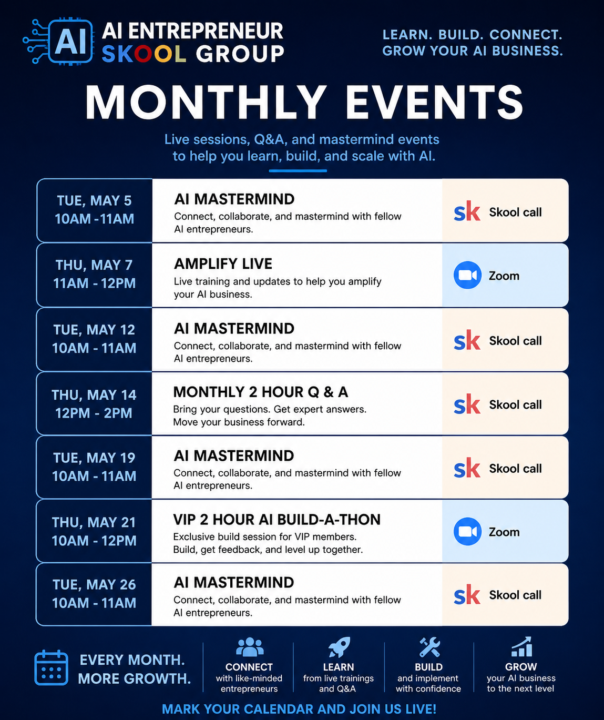 🚀 What’s Happening This Month Inside AI Amplified Entrepreneur