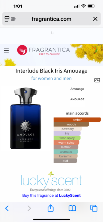 SOTD: Amouage Interlude Black Iris
