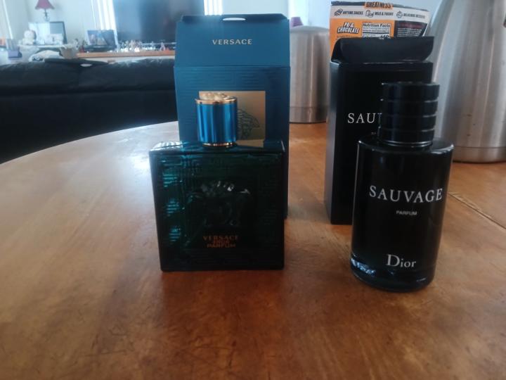 Versace Eros Parfum and Dior Sauvage Parfum 