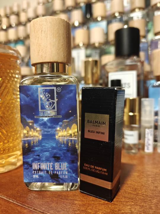 Balmain Bleu Infini vs Dua Infinite Blue