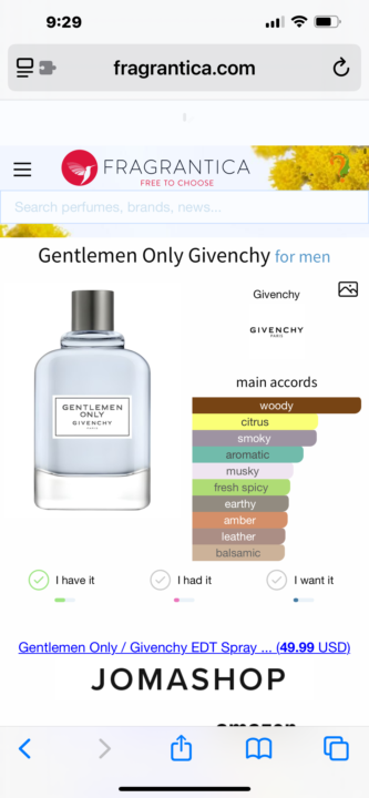 SOTD: Givenchy Gentleman Only