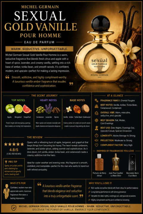 Sexual Vanille Gold pour Homme
