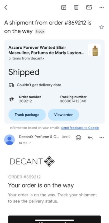Decantx order update!!