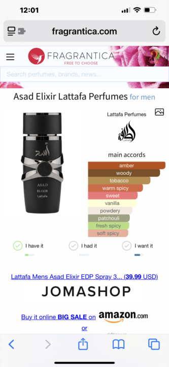 SOTD: Lataffa Asad Elixir