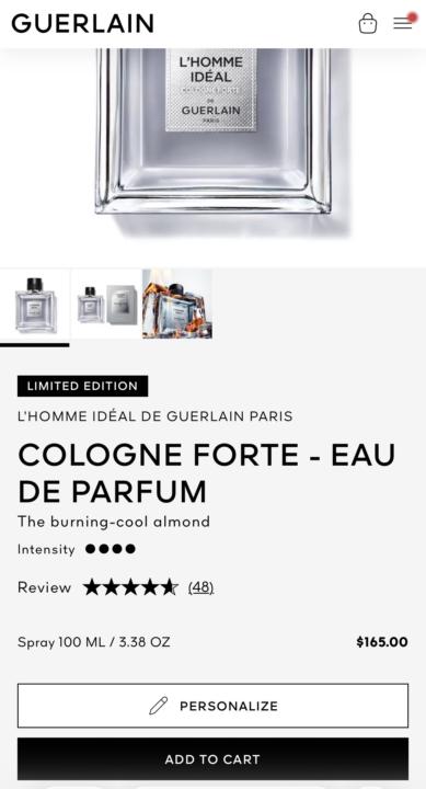 In stock! Guerlain L’homme Ideal Cologne Forte