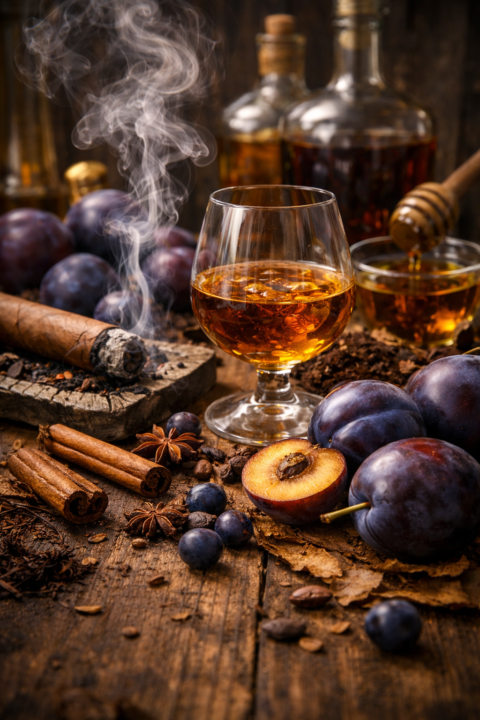 Plum, Smoke & Spirits