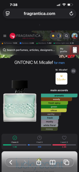 SOTD: M. Micallef GNTonic