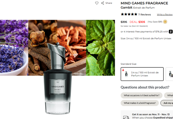 Anyone Into Mind Games? Their Fragrances Are Currently On Sale!