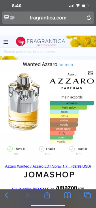 SOTD: Azzaro Wanted EDT
