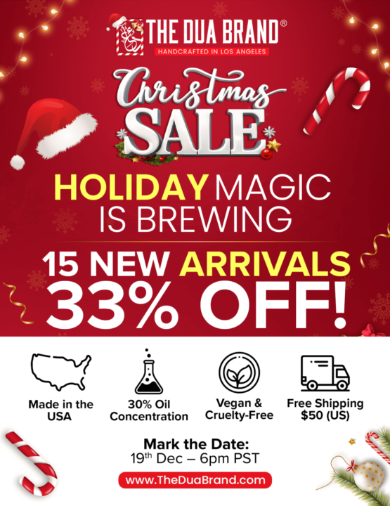 Dua's Christmas Sale : 33% Off, New Scents & Santa’s Giveaway!