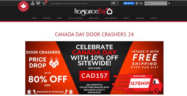 Fragrancebuy.ca Canada Day Sale!!!