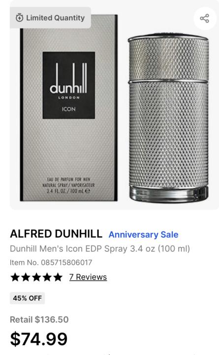 DISCONTINUED Dunhill Icon for $74.99