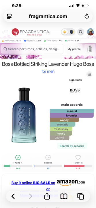 SOTD: Boss Bottled Striking Lavender