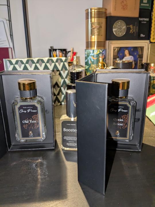 Trying out Chez Pierre fragrances.