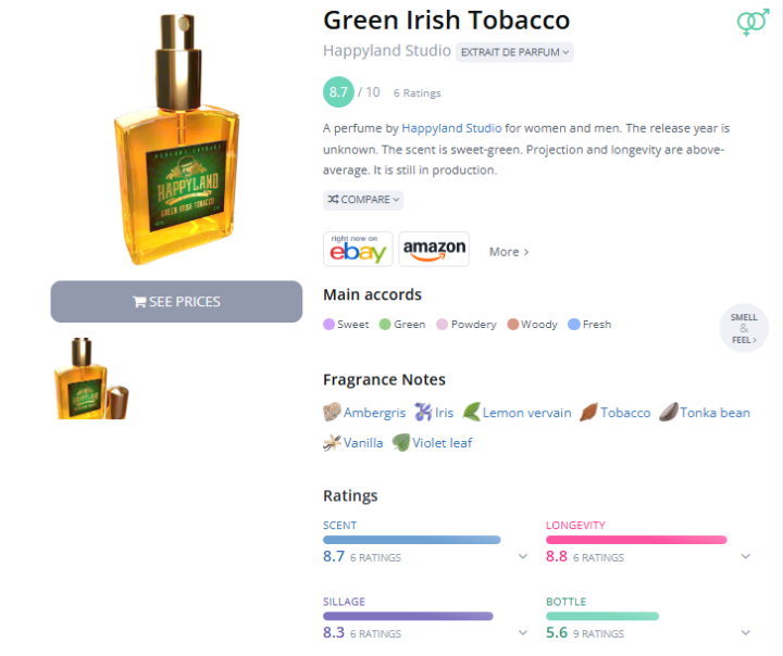 SOTD Green Irish Tobacco by Happyland Studio