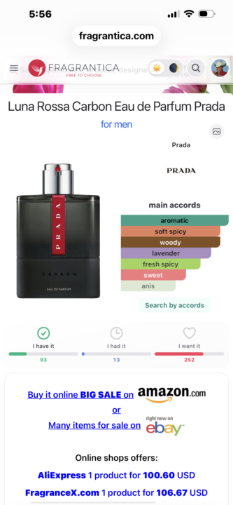 SOTD: New Prada Luna Rossa Carbon EDP