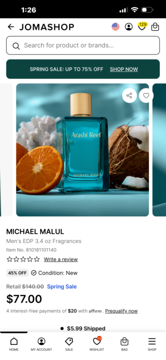 New Michael Malul Arashi Reef new Collaboration with Gent Scents