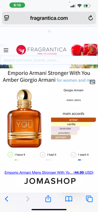 SOTD:  Stronger With You Amber