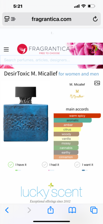 SOTD: M. Micallef DesirToxic