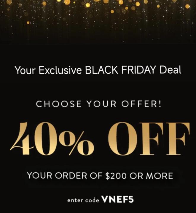 BLACK FRIDAY 40% DISCOUNT