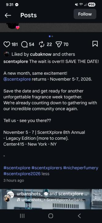 ScentXplore 2026 - Confirmed