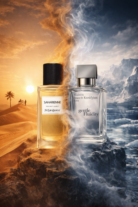 Saharienne Yves Saint Laurent + Gentle Fluidity Silver Maison Francis Kurkdjian