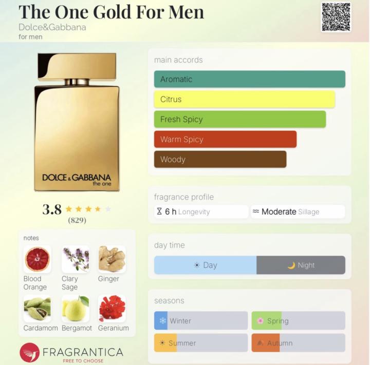 The One Gold for Men by D&G