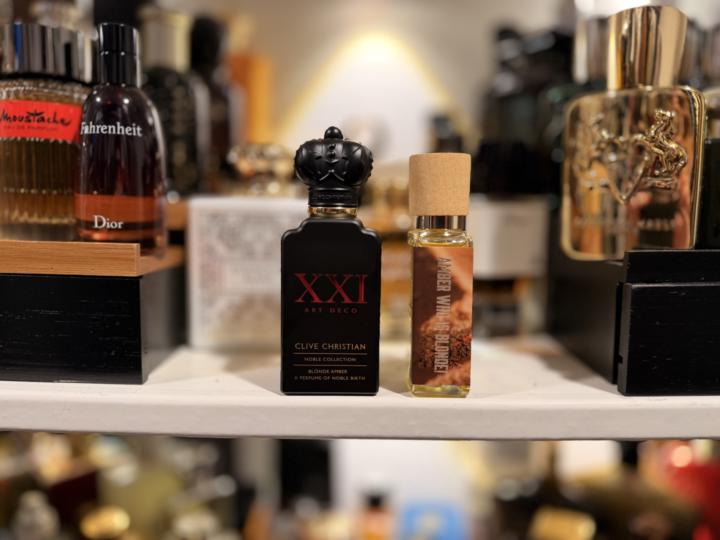 SOTD Comparison: Clive Christian Blonde Amber vs Dua Amber Who Is Blonde