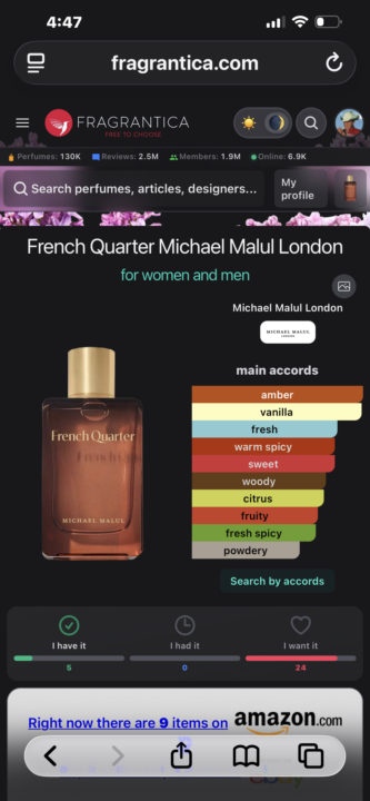 SOTD: Michael Malul French Quarter