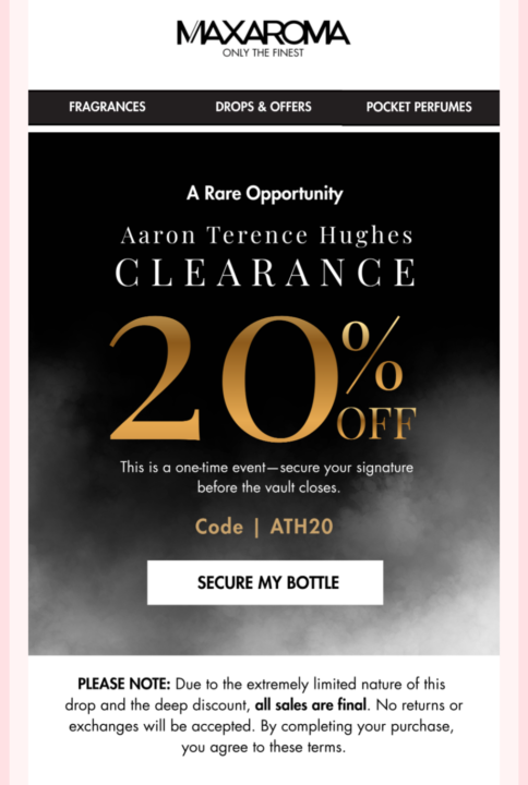 ATH (Aaron Terrence Hughes) discount at Maxaroma