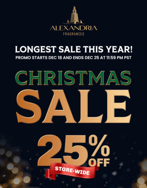 Alexandria Fragrances Christmas Sale: 25% OFF Store-Wide